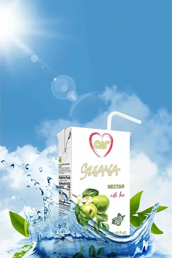 Air Heart Guava tetra pack showcase