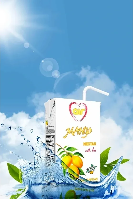 Air Heart Mango tetra pack showcase